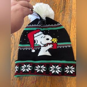 Peanuts snoopy Pom fairisle Christmas beanie